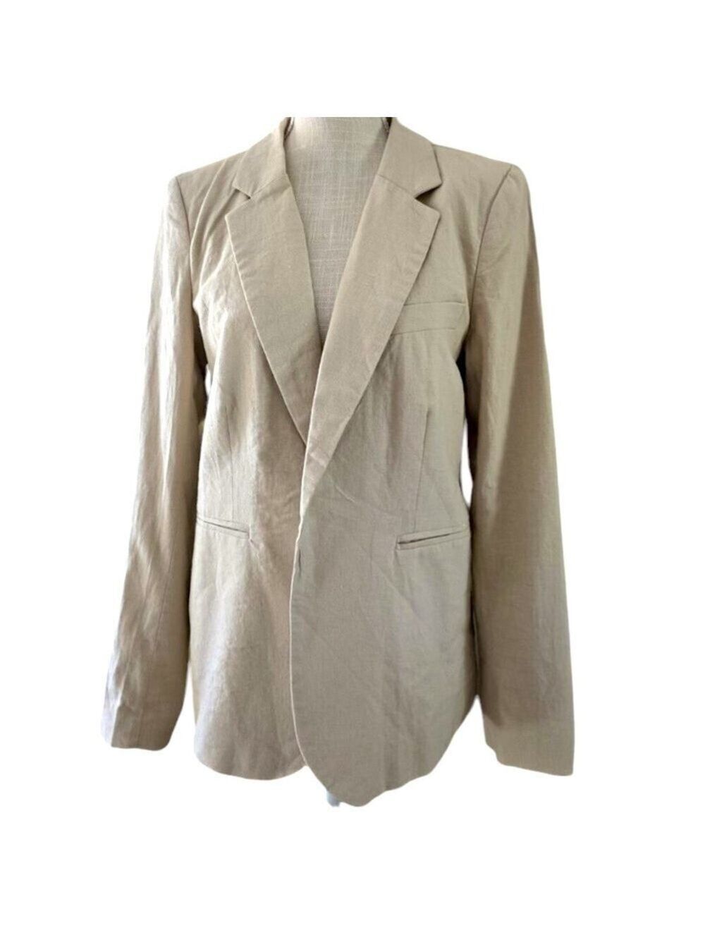 Rachel Zoe Linen Open Front Blazer Size M
